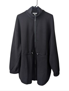 Cable & Gauge Modal Blend Black Zip-Front Jacket Lightweight Size 2X NWT